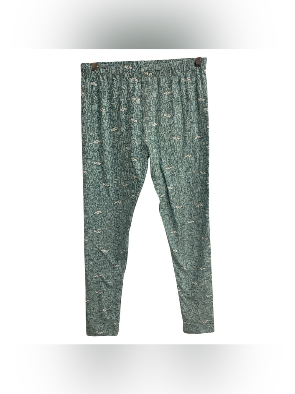 SweetLegs NWT Teal Wave Print Leggings Size M